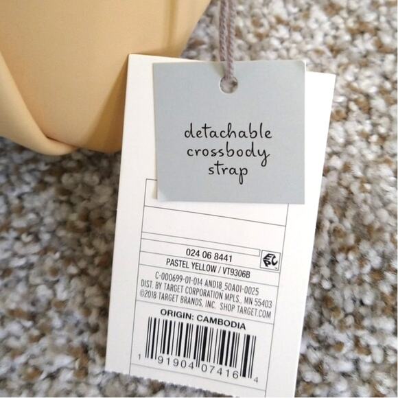 A New Day Pastel Yellow Crossbody Bag Detachable Strap Purse - Picture 6 of 15